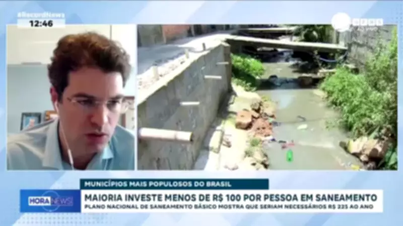 Mais da metade das grandes cidades investe menos de R$ 100 por habitante em saneamento