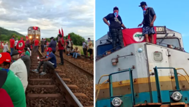 Manifestantes do MST interditam ferrovia e suspendem trens de passageiros em MG e ES