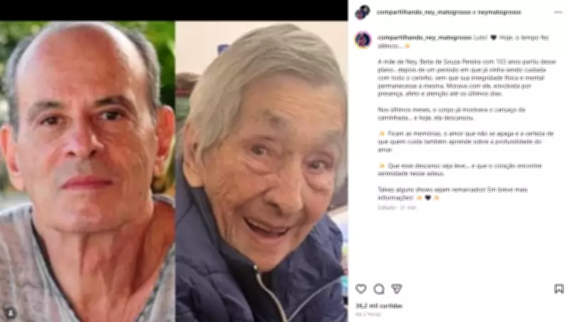 Mãe de Ney Matogrosso, Beita Pereira, morre aos 103 anos no Rio de Janeiro