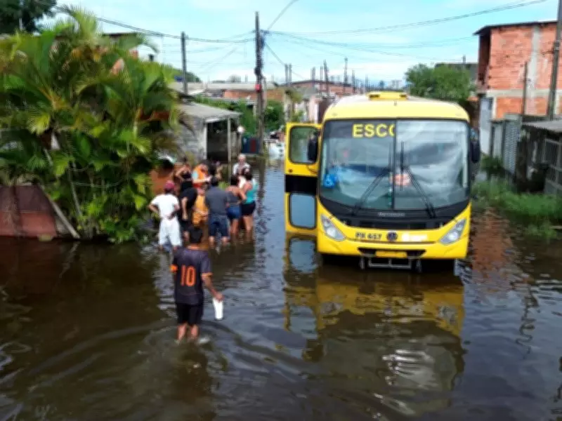 Mongaguá enfrenta alagamentos com 73 desalojados após fortes chuvas no litoral paulista