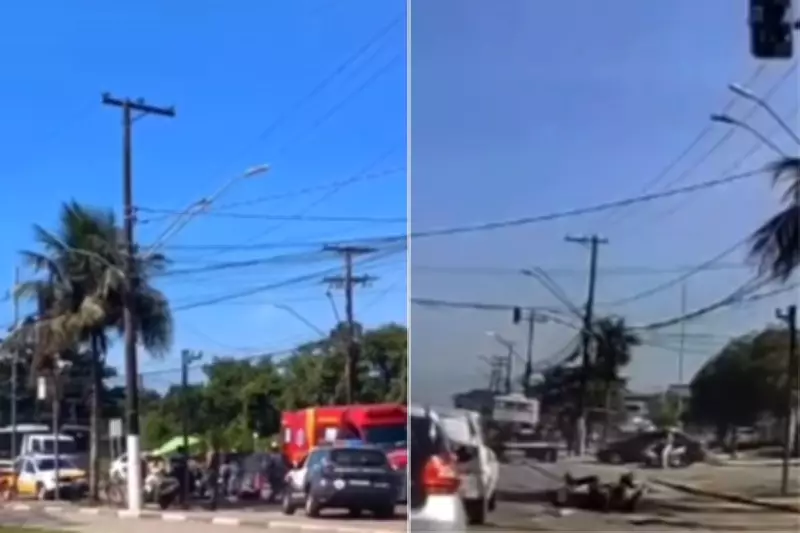Motociclista de 69 anos é atropelado por caminhão que foge em Guarujá, SP