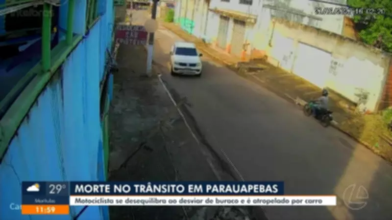 Motociclista morre após desviar de buraco e ser atropelado por caminhonete em Parauapebas