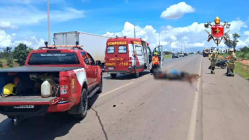 Motociclista perde a vida em colisão frontal com caminhão na BR-020, no Distrito Federal