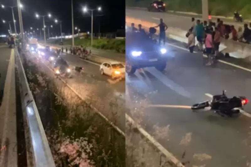 Motociclista sofre acidente grave na BR-316 em Teresina após colidir com barreira e poste