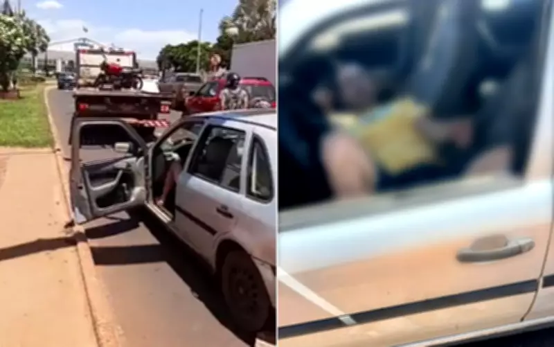 Motorista bêbado é preso dormindo dentro do carro em avenida de Rio Verde