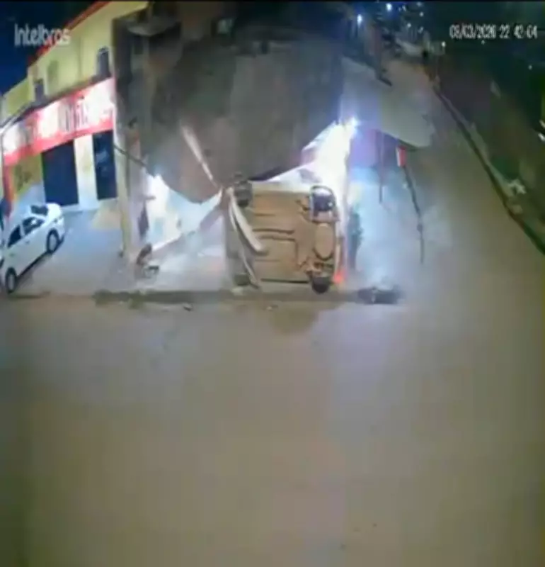 Motorista embriagado perde controle e carro bate em restaurante em Porto Velho