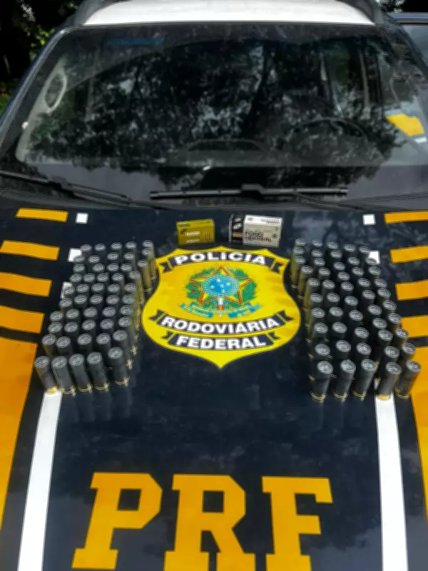 Motorista é preso com munições de uso restrito e armas brancas na BR-251 em Montes Claros