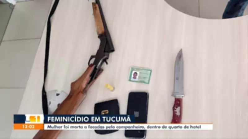 Mulher é assassinada a facadas em hotel de Tucumã; companheiro é preso