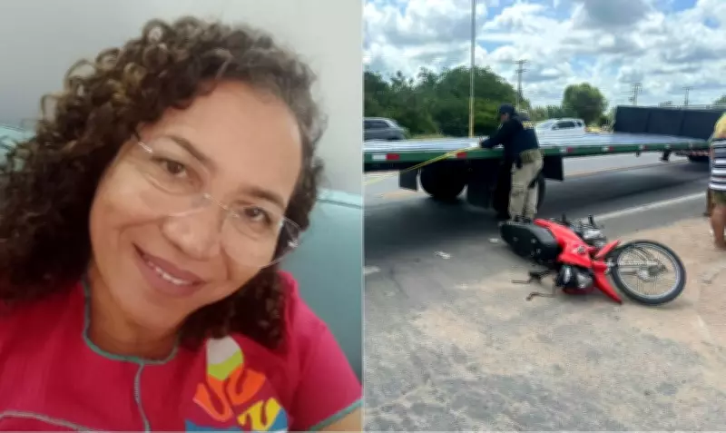 Mulher de 55 anos morre em colisão entre carreta e moto na BR-304 em Mossoró
