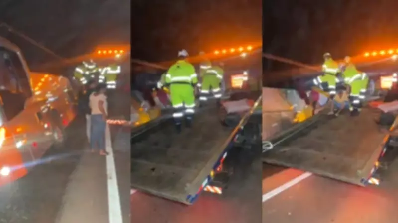 Ônibus da Saúde de Sinop cai em valeta na BR-163 com 27 pessoas; todos ilesos