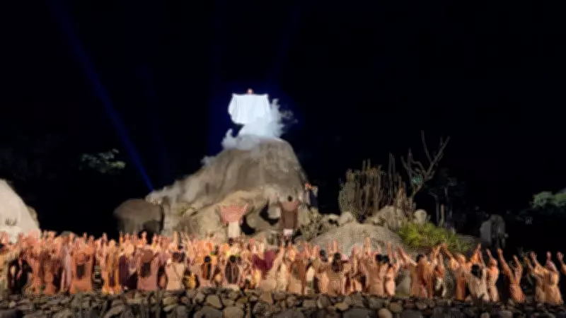 Nova cena da Paixão de Cristo 2026 mostra Jesus ascendendo ao céu com tecnologia inédita