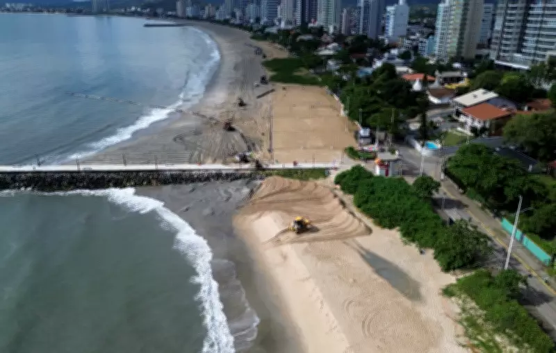Obra de alargamento faz três praias de Balneário Piçarras perderem Bandeira Azul temporariamente