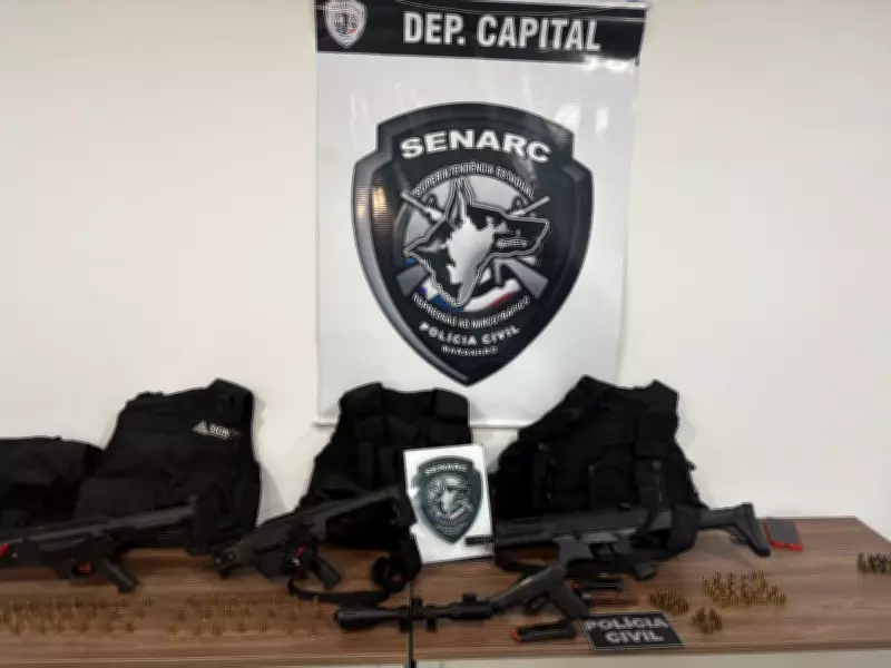 Operação policial em São Luís prende duas pessoas e apreende arsenal de uso restrito