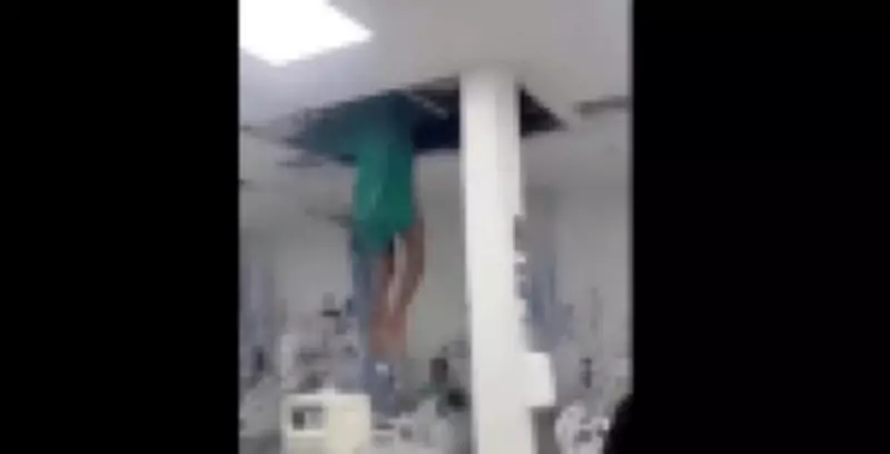 Paciente tenta fuga por duto de ar-condicionado e cai do teto em CTI no Rio