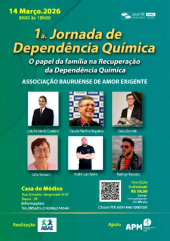Palestra em Bauru destaca papel crucial da família na recuperação de dependentes químicos