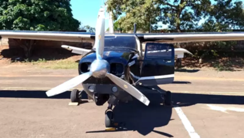 Piloto faz pouso não autorizado e abandona aeronave com pneu furado em aeroporto de Ibitinga