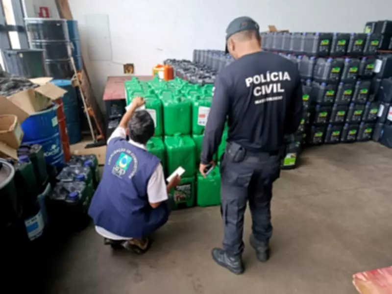 Polícia Civil e ANP apreendem mais de 2 mil litros de óleo de carro suspeitos em Cuiabá