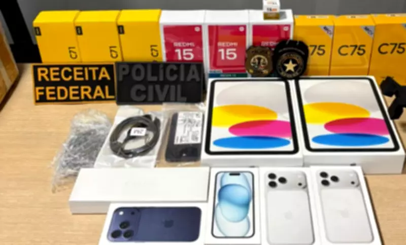 Polícia Civil e Receita Federal apreendem 19 dispositivos eletrônicos em ação contra fraude fiscal em Imperatriz