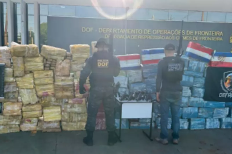 Polícia prende sete pessoas com quatro toneladas de maconha e sete pistolas em Dourados, MS