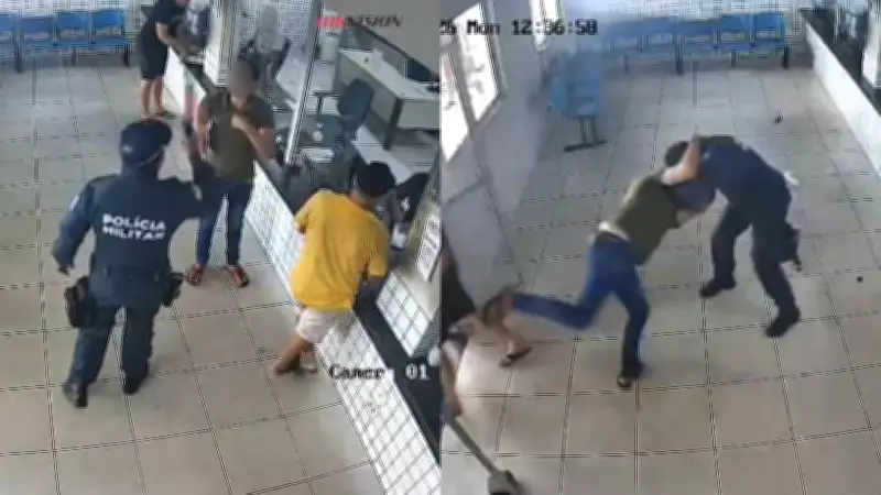 Policial e caminhoneiro entram em luta corporal após discussão em posto fiscal no Piauí
