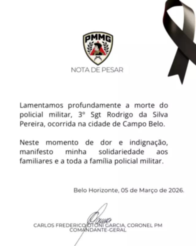 Policial militar é assassinado a tiros em Campo Belo, MG; operação resulta em duas mortes e quatro prisões