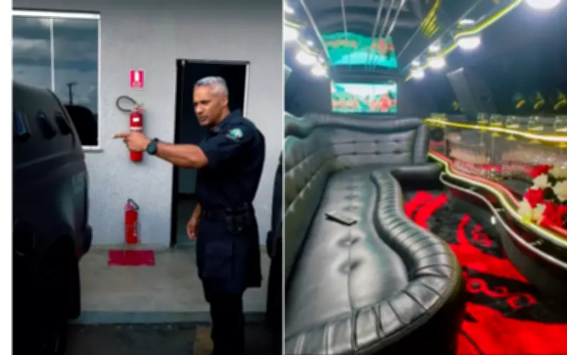 Policial viraliza com meme mostrando interior 'luxuoso' de camburão de viatura em Goiás