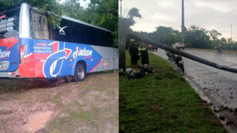 Poste caído após acidente causa nova colisão e deixa dois feridos em São Luís