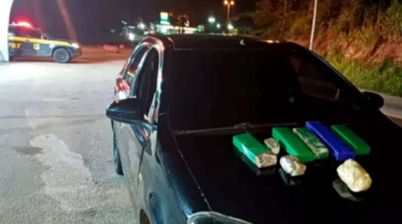 PRF prende dois com 5 kg de drogas em Paraíba do Sul após abordagem na BR-393