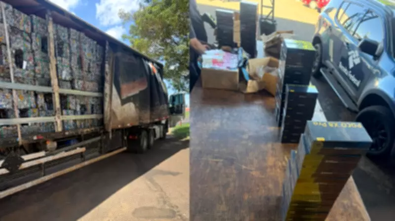 Receita Federal apreende 261 celulares escondidos em caminhão de reciclagem no Paraná