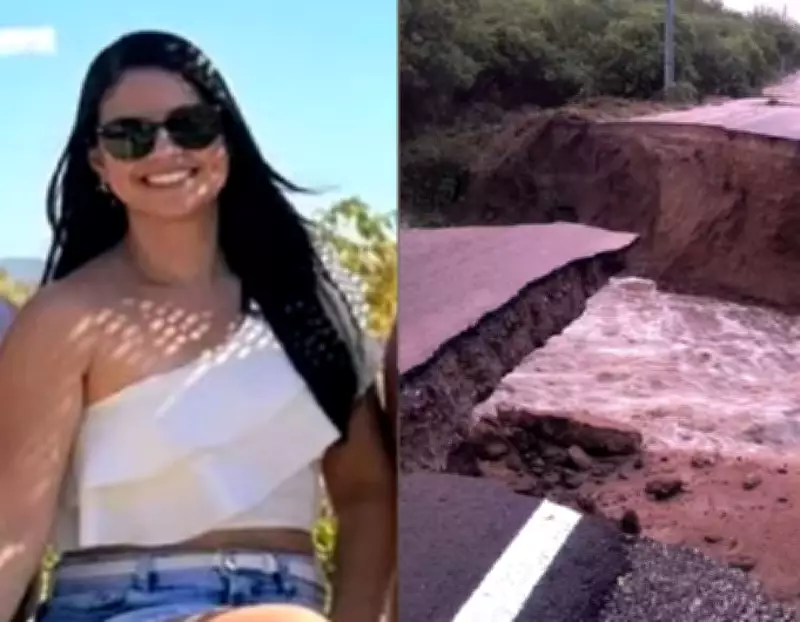 Rodovia desaba após temporal na divisa SE-AL, causando morte e desaparecimento