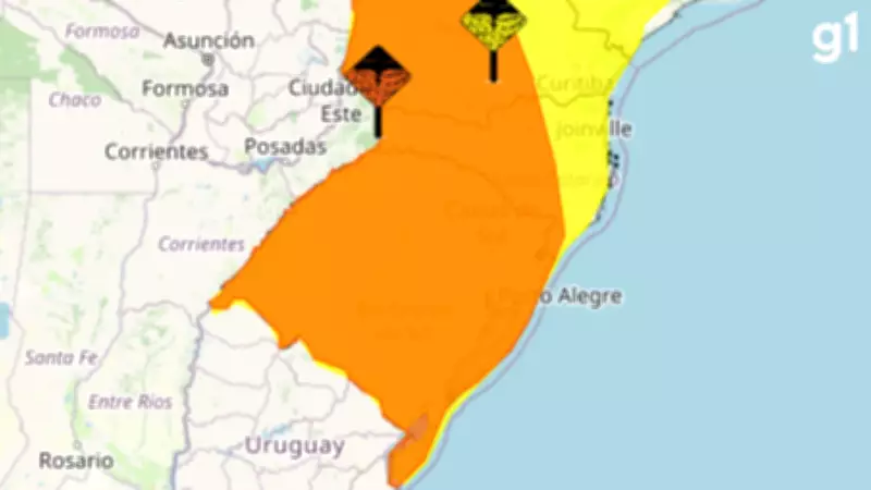 RS em alerta: chuva forte e granizo ameaçam o estado nas próximas horas