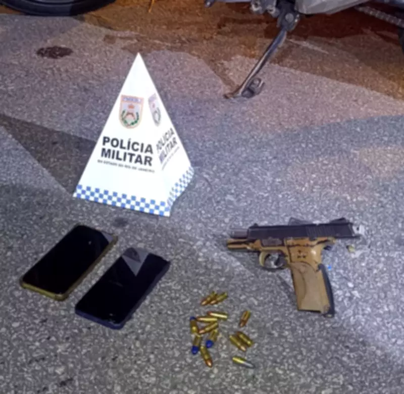 Suspeitos armados são presos após fuga e colisão com viatura policial em Paraíba do Sul