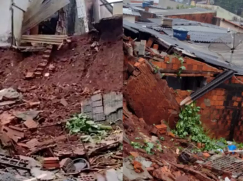 Temporal em Jaú causa alagamentos, desabamento de muro e interdição de casas