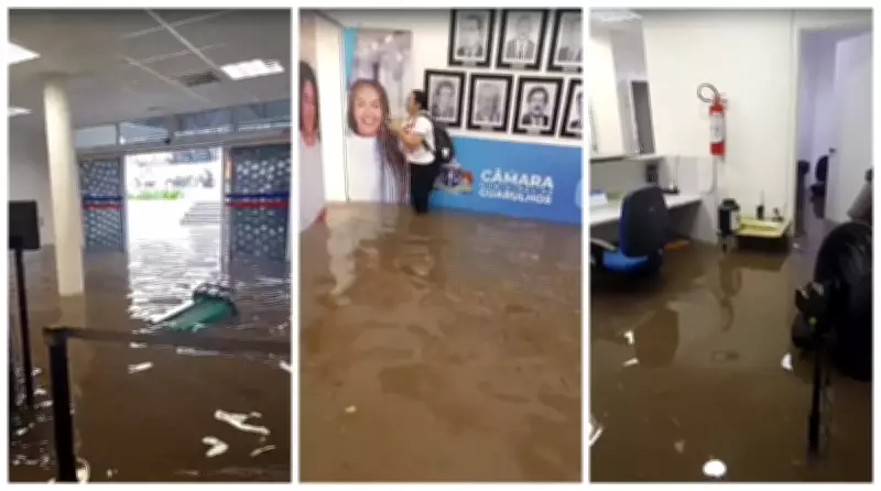 Temporal Inunda Câmara Municipal de Guarulhos e Causa Estragos na Grande São Paulo