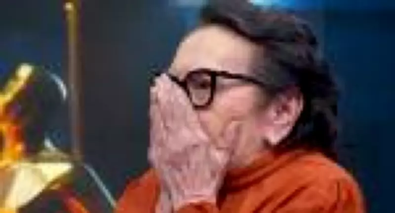 Tânia Maria se emociona ao conhecer Tony Ramos no 'Domingão com Huck'