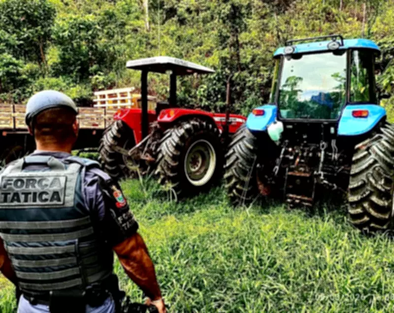 Tratores de R$ 500 mil furtados em Piracaia são recuperados pela PM em Jundiaí