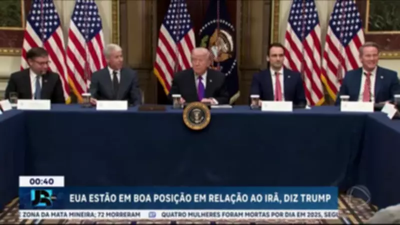 Trump afirma que EUA estão em 'posição muito boa' contra o Irã e que liderança iraniana desaparece