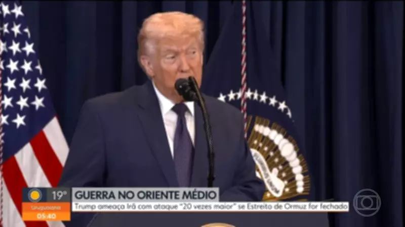 Trump ameaça Irã com retaliação massiva se Estreito de Ormuz for fechado