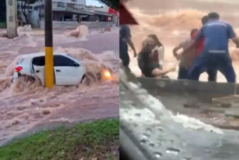 Áudio revela desespero de passageira em carro coberto por enxurrada em Bauru