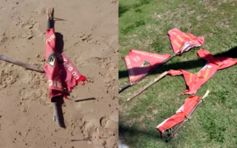 Vandalismo em bandeiras de segurança nas praias de Aracaju coloca banhistas em risco