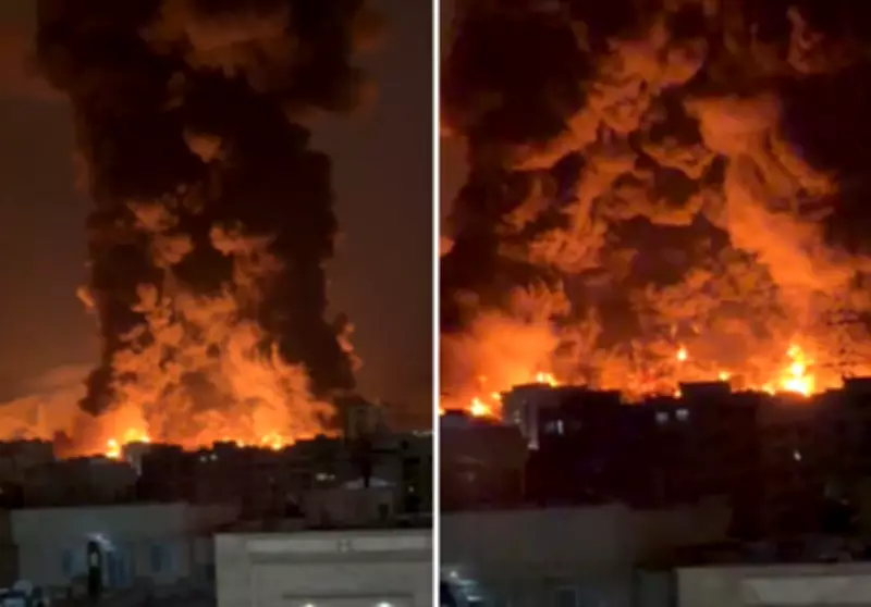 Vídeo confirma ataque israelense a depósito de petróleo em Teerã, causando incêndio e risco ambiental