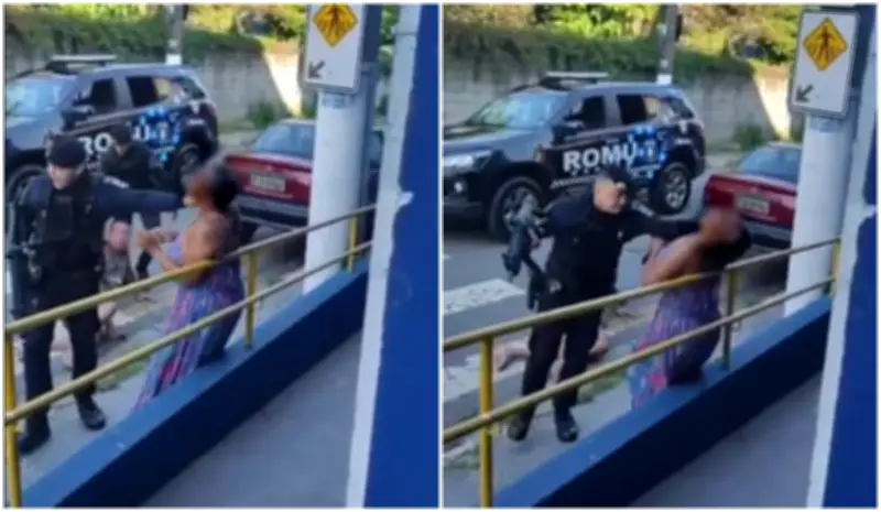 Vídeo flagra guarda municipal empurrando e imobilizando mulher pelo pescoço em abordagem em Osasco