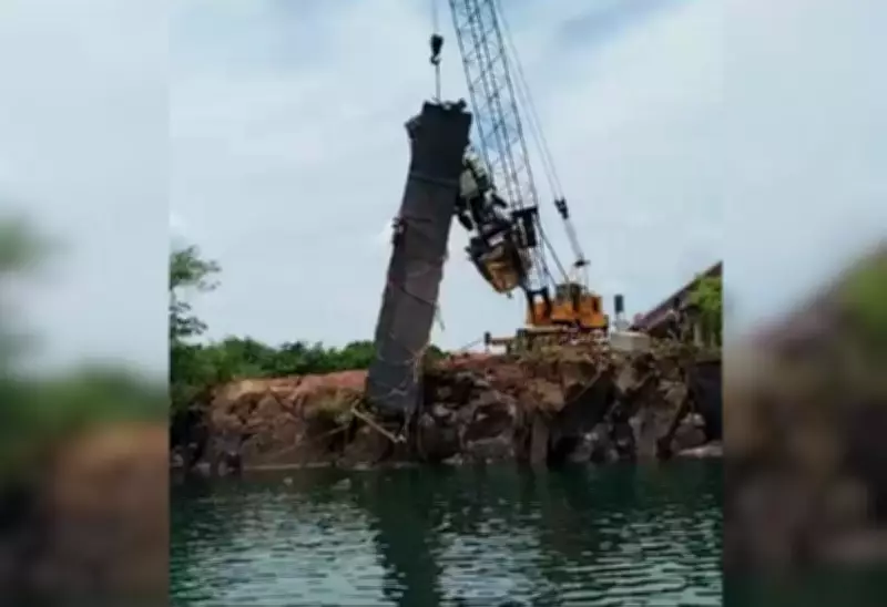 Vídeo inédito mostra queda da Ponte JK em Estreito (MA) vista de dentro de caminhão com agrotóxicos
