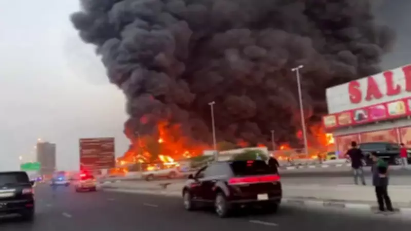 Vídeo que circula como ataque a aeroporto de Dubai é falso; registro é de incêndio em mercado em 2020