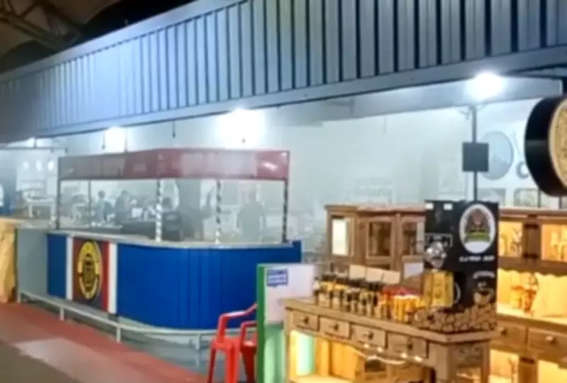 Ventilador superaquece e provoca fumaça na Feira Central de Campo Grande
