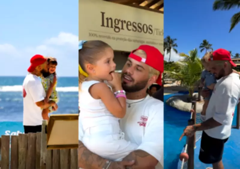 Zé Felipe leva filhos ao Projeto Tamar na Bahia em passeio familiar repleto de diversão