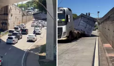 Carreta tomba e interdita avenida em Piracicaba por quatro horas sem vítimas