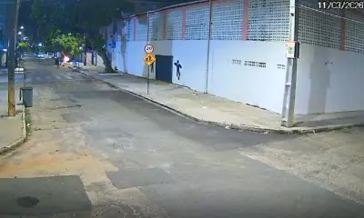 Câmera flagra homem ateando fogo em corpo de mulher em mala em João Pessoa