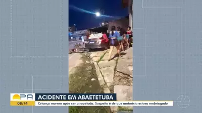 Criança morre atropelada e motorista foge após acidente em Abaetetuba, no Pará