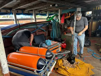 Estudantes de Geofísica descobrem embarcações naufragadas no Rio Tapajós durante expedição